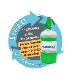 Acquamix Soda 1,5 L SIFÃO RETORNÀVEL (Compra do Sifão Vazio)