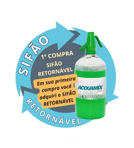 Acquamix Soda 1,5 L SIFÃO RETORNÀVEL (Compra do Sifão Vazio)