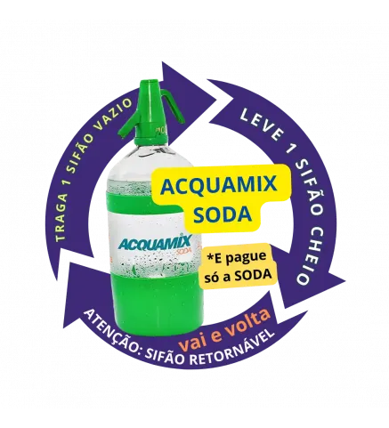 Acquamix Soda 1,5 L Pague só a SODA (Traga o SIFÃO Retornável)