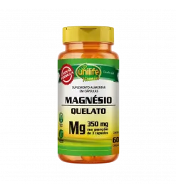 Magnésio Quelato Mg 350mg 60 Cáps, Unilife