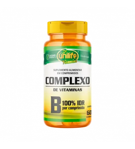 Complexo de Vitaminas B100% IDR 60 Cáps, Unilife