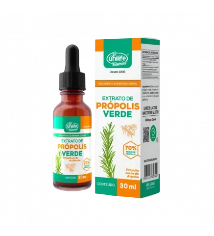 Extrato de Própolis Verde Teor 70%, Unilife