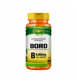Boro B8,86mg Vegano 500mg 60 Cáps, Unilife 