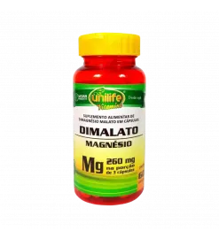 Dimalato Magnésio Mg 260mg 60 Cáps, Unilife