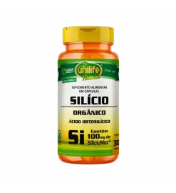 Silício Orgânico Ácido Ortosilícico 100mg 30 Cáps, Unilife