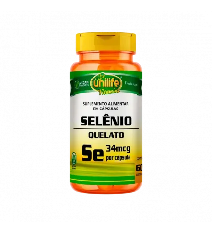 Selênio Quelato Se 34mcg 60 Cáps, Unilife