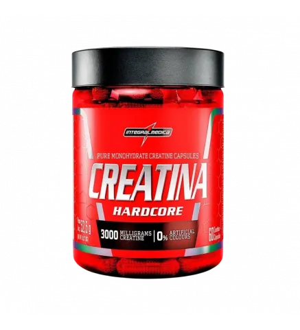 Creatina Hardcore 3000mg 52,5g 60 cáps, Integralmédica 