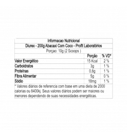 Diurex Abacaxi c/ Coco 200g, Profit Labs.