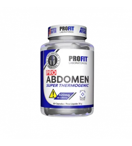 Pro Abdomen 420mg Cafeína Thermogenic 60 Cáps, Profit Labs