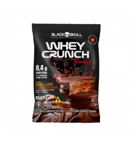 Alfajor Whey Doce de Leite 50g, Black Skull