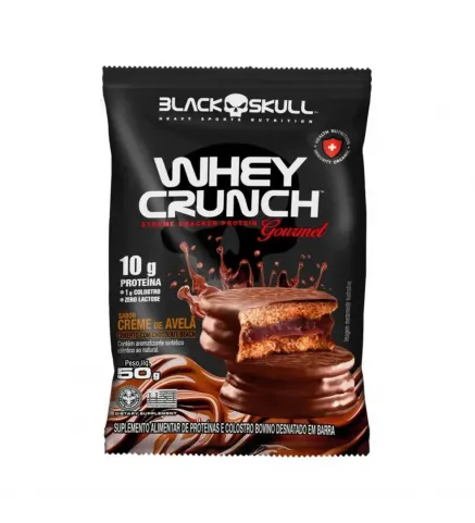 Alfajor Whey Creme de Avelã 50g, Black Skull