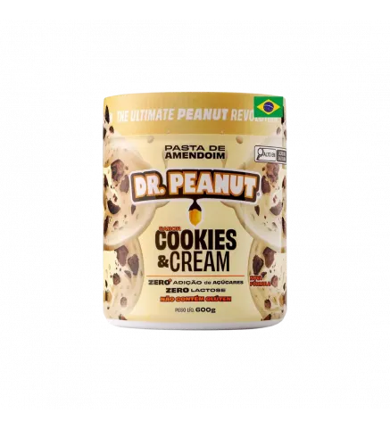 Pasta de Amendoim Cookies & Cream Zero 600g, Dr. Peanut