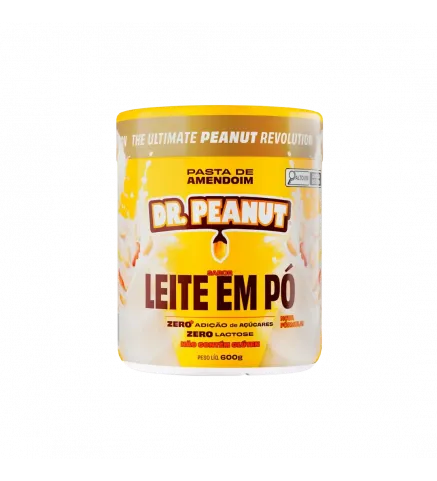 Pasta de Amendoim Leite em Pó Zero 600g, Dr. Peanut