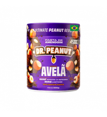 Pasta de Amendoim Avelã Zero 600g, Dr. Peanut