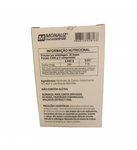 Monalizy meucontrole 650mg 30 Comp., Sanibras