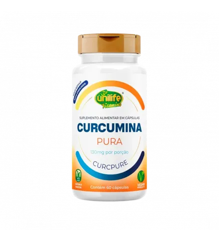 Curcumina Pura Vegan 130mg 60 Cáps, Unilife
