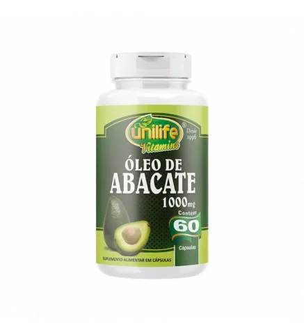 Óleo de Abacate 1.000mg 60 Cáps, Unilife