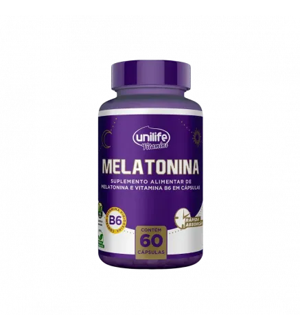 Melatonina c/ Vit. B6 60 Cáps, Unilife