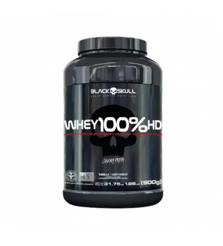 Whey 100% HD Baunilha 900g, Black Skull