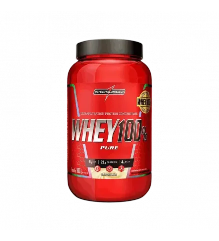 Whey 100% Pure Baunilha 900g, Integralmédica